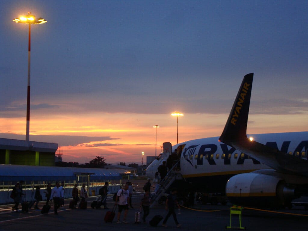 Rome Airport Ciampino at night