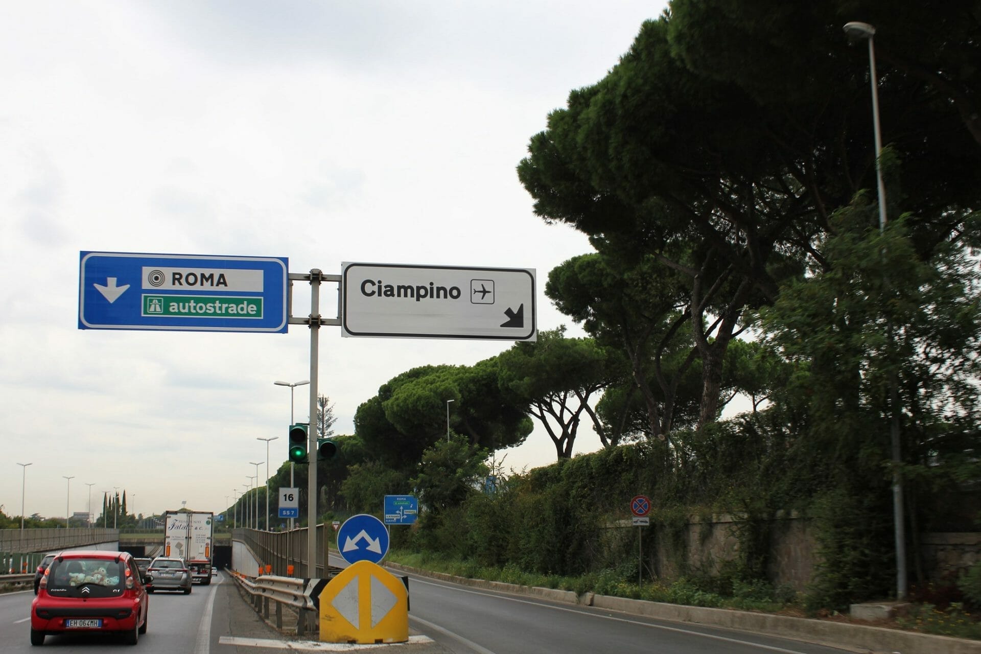 way to Ciampino Rome international airport
