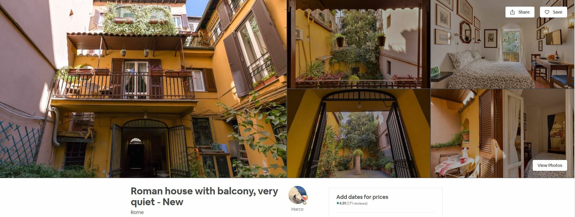 best airbnbs rome Roman House Wtih Balcony