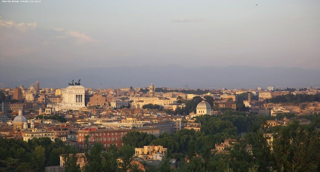 sunset_at_janiculum_hill_@darkrometours janiculum hill trastevere rome