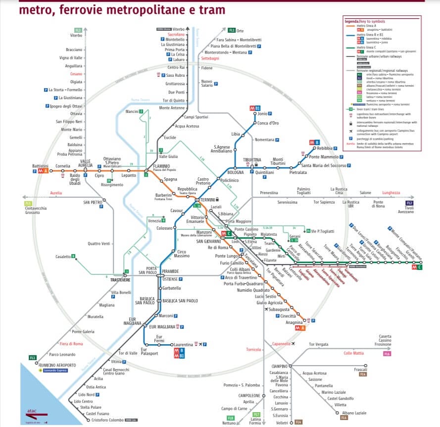 Rome Metro Map PDF: Rome Subway Tickets, Stops & Hours