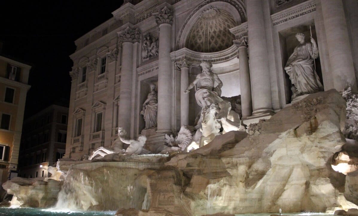 Rome at night time