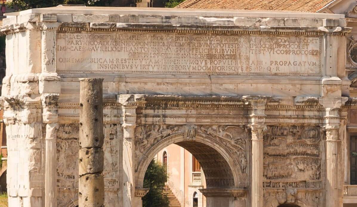 Ancient Rome monuments Septimus Severus arch
