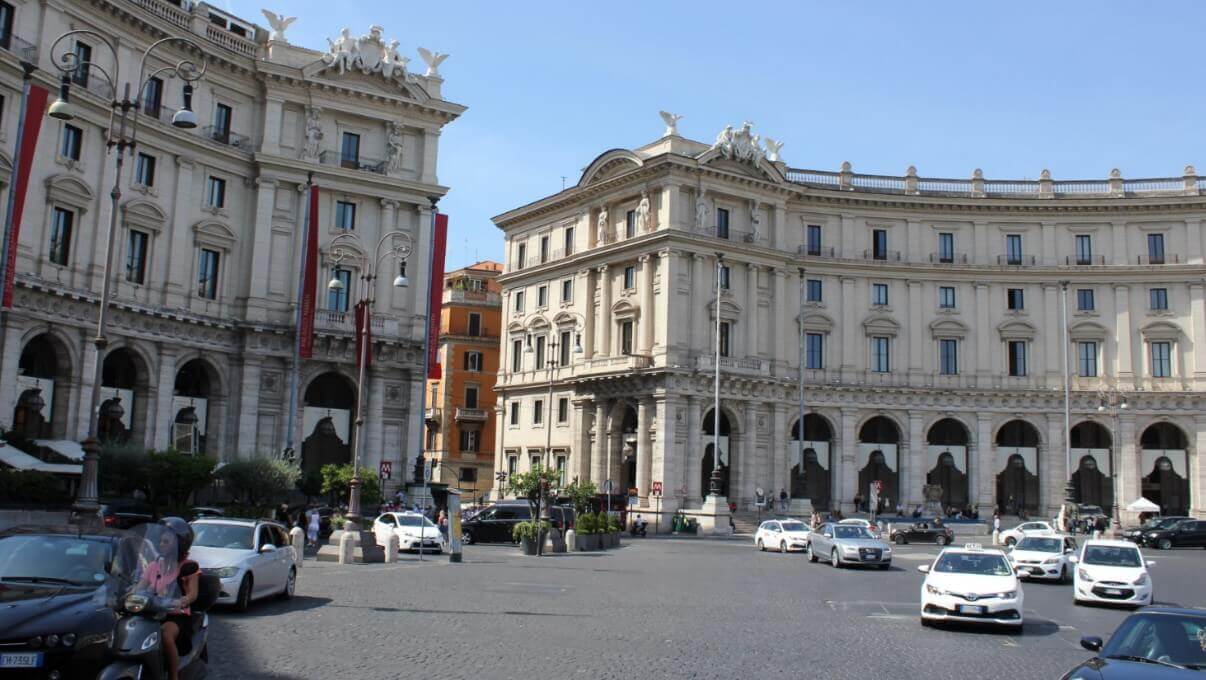 Piazza in Rome Summertime