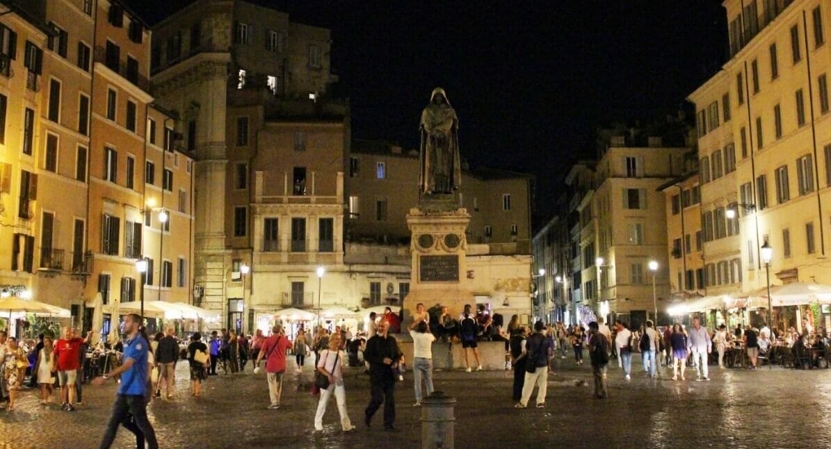 Italy Piazza at night
