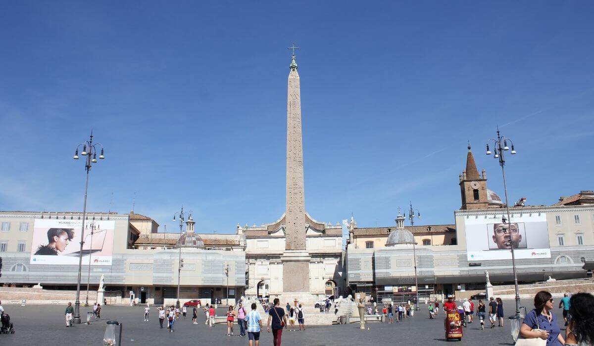 Piazza del Popolo in Rome near museum