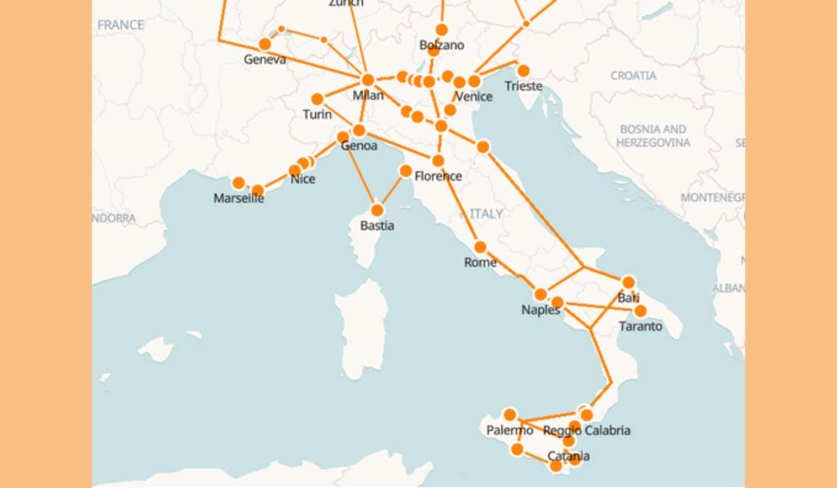 @italyrailway.com routes map