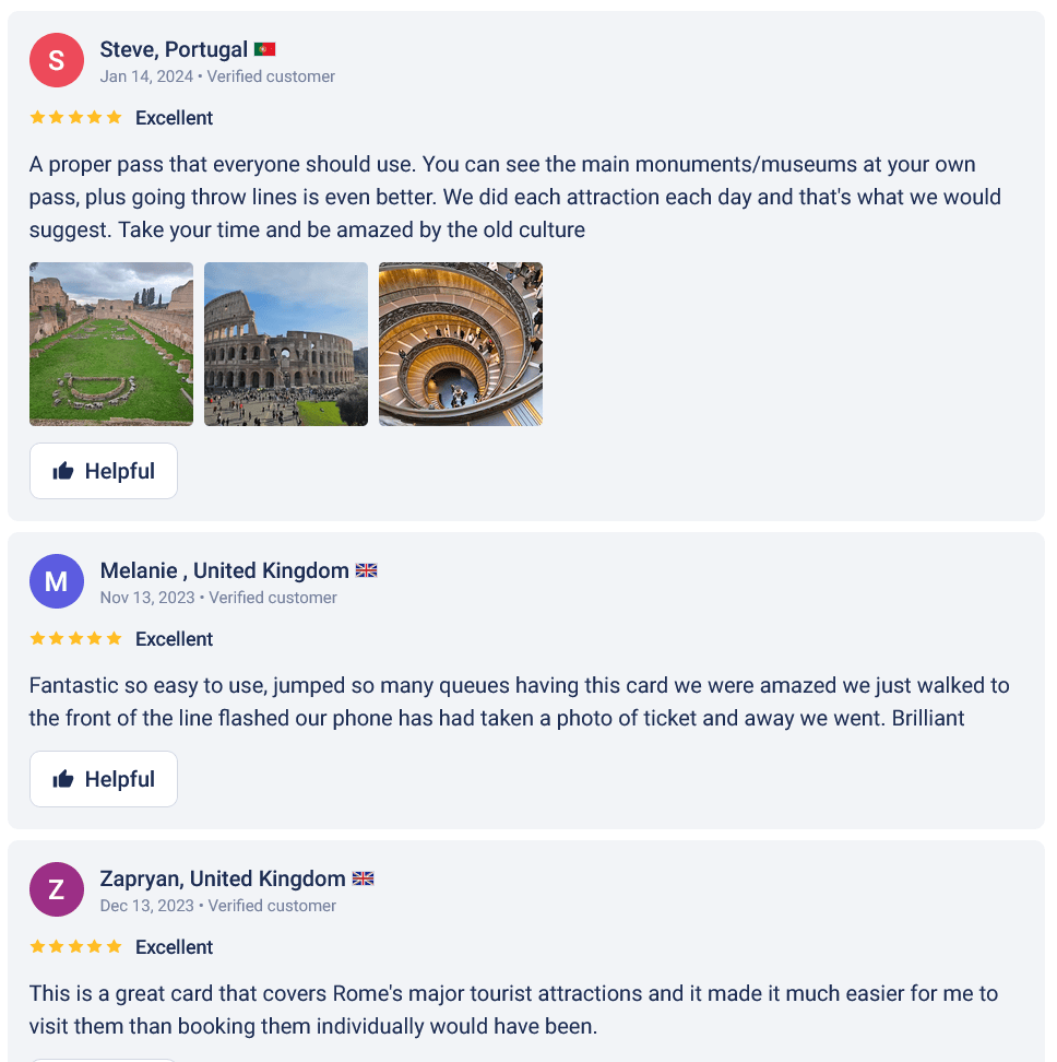 Rome Tourist Card review real customer