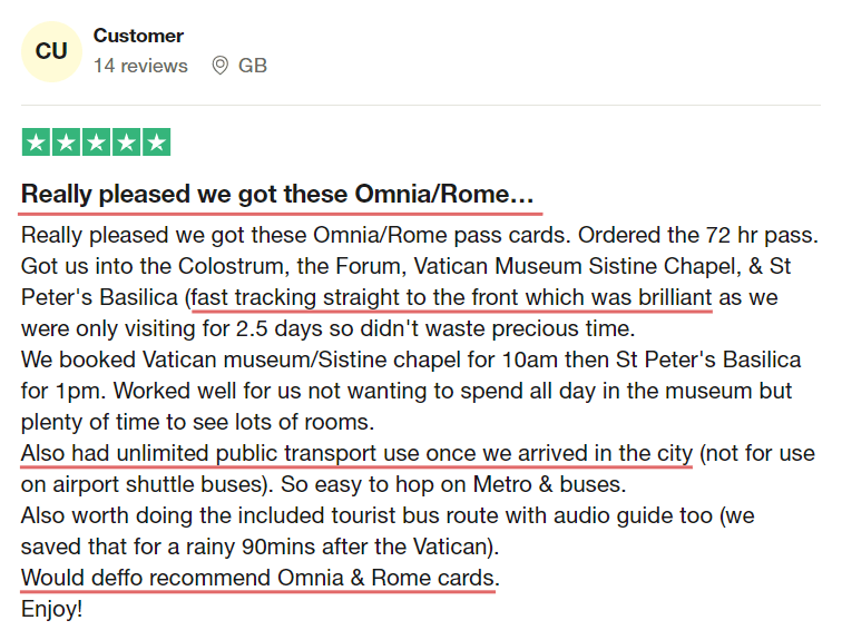 Omnia card rome trustpilot review