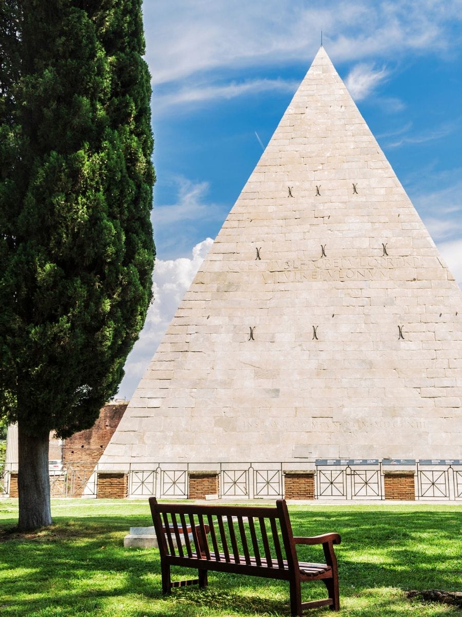 Aventine Hill in Rome - pyramid of cestius