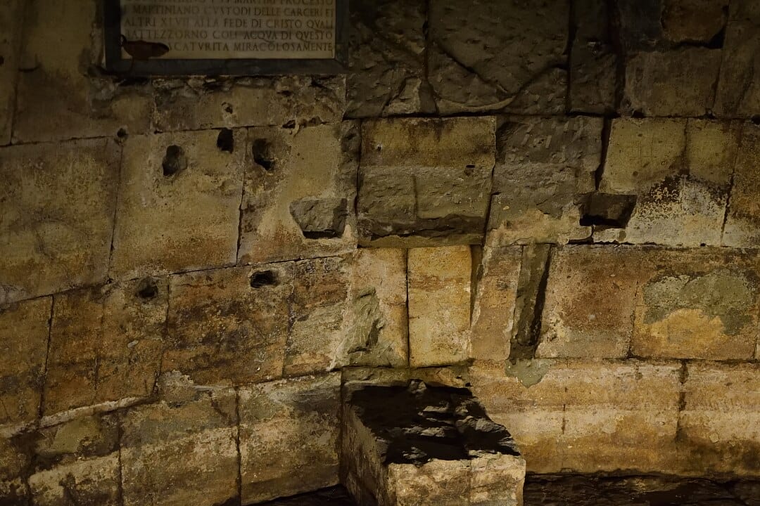 Mamertine prison carcer Tullianum in Rome