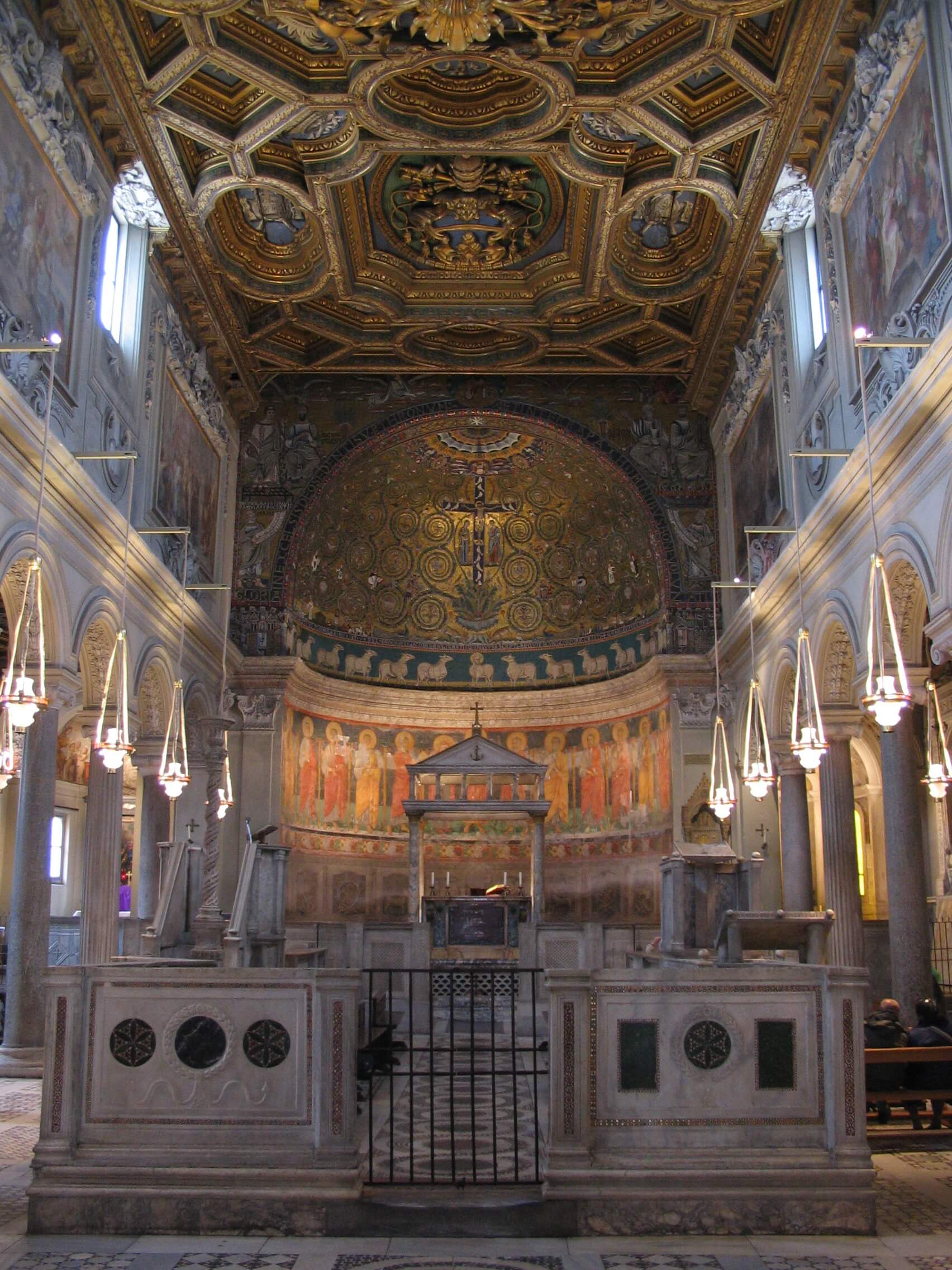 Interior of the Basilica di San Clemente, Rome, Italy