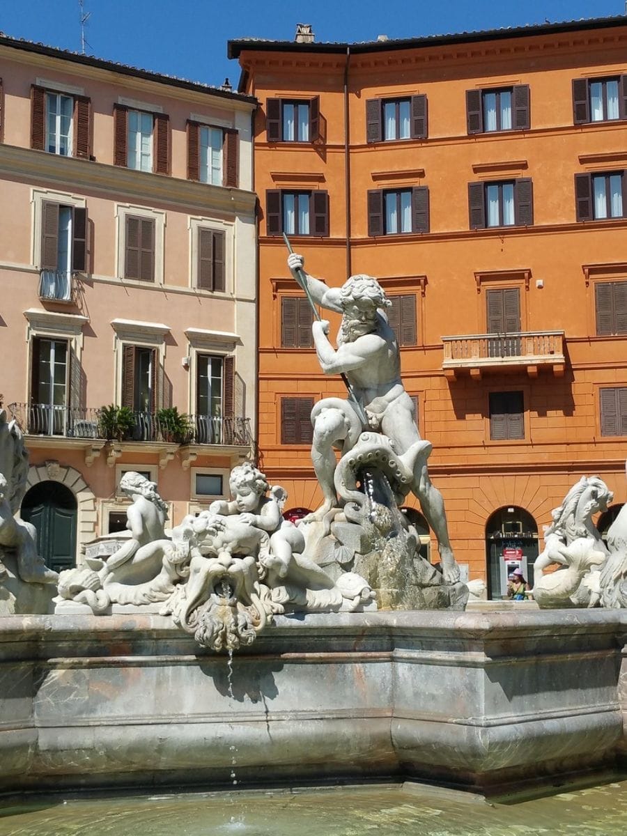 Fountain of neptune in Piazza Navona